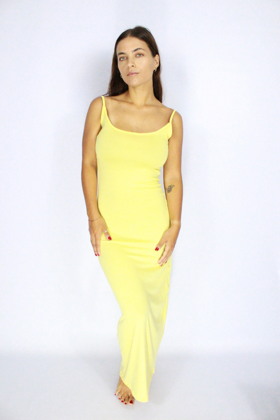 The Bella Dress in Soft Yellow