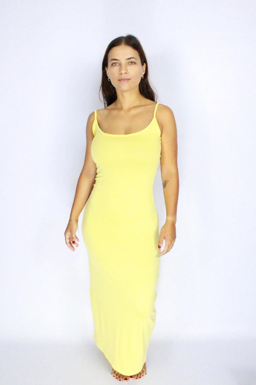 The Bella Dress in Soft Yellow