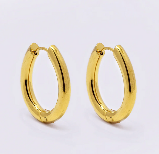 Gold Plated Hoops (24x3.5mm)