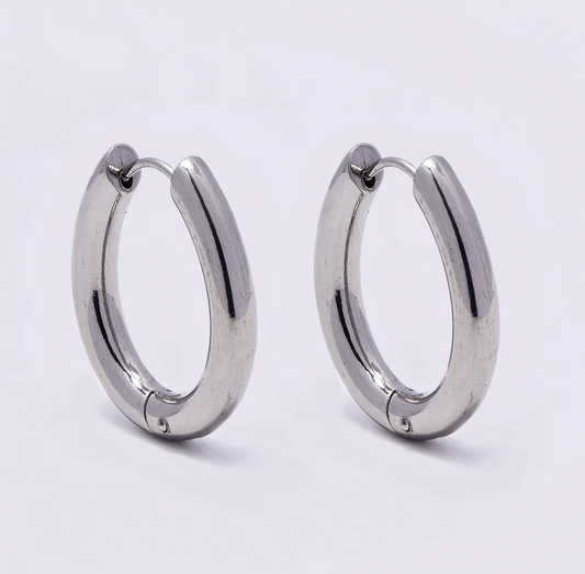 Silver Hoops (24x3.5mm)