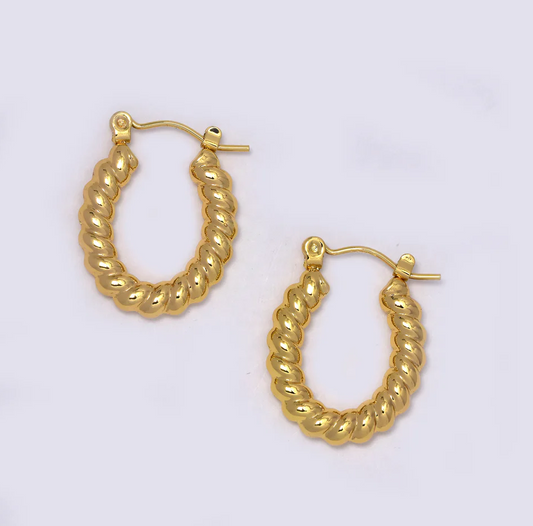 Gold Twisted Hoops (23mm)